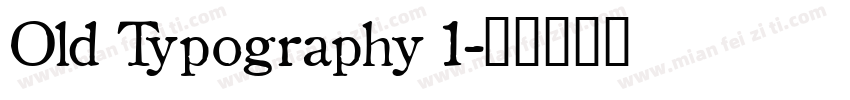 Old Typography 1字体转换